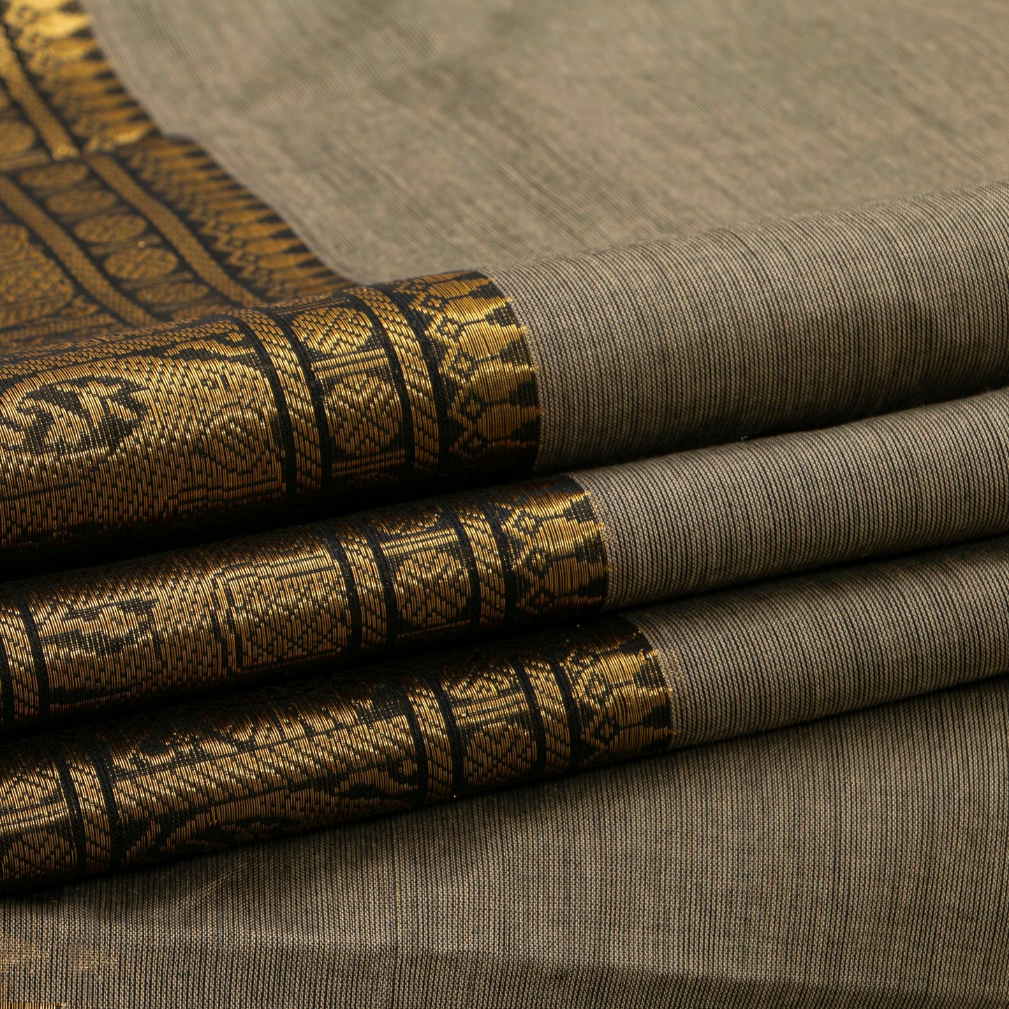 Fawn And Maroon Kanchi Cotton Saree For Festive Wear PV MM KC 730