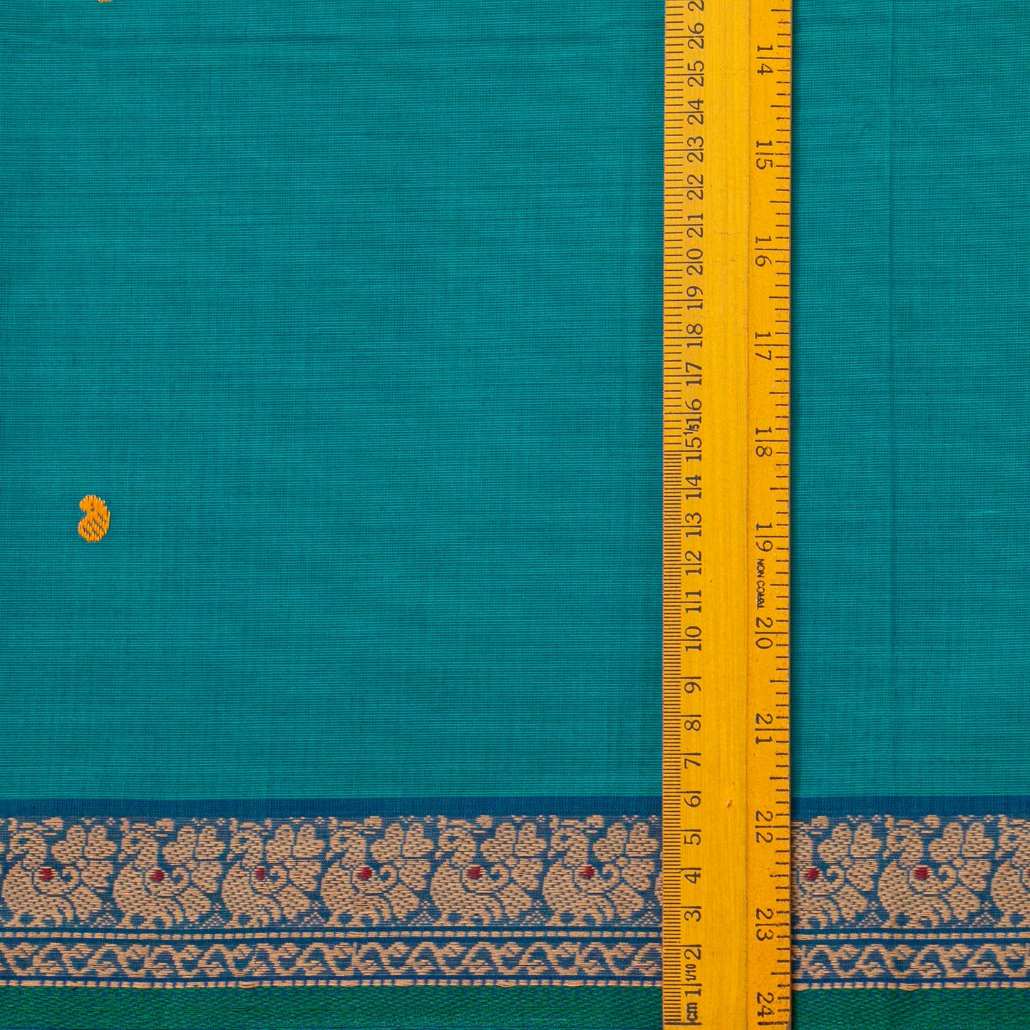 Teal Kanchi Cotton Saree For Festive Wear PV MM KC 826