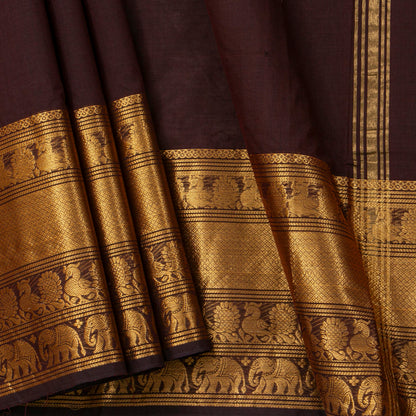 Maroon Kanchi Cotton Saree For Festive Wear PV MM KC 729