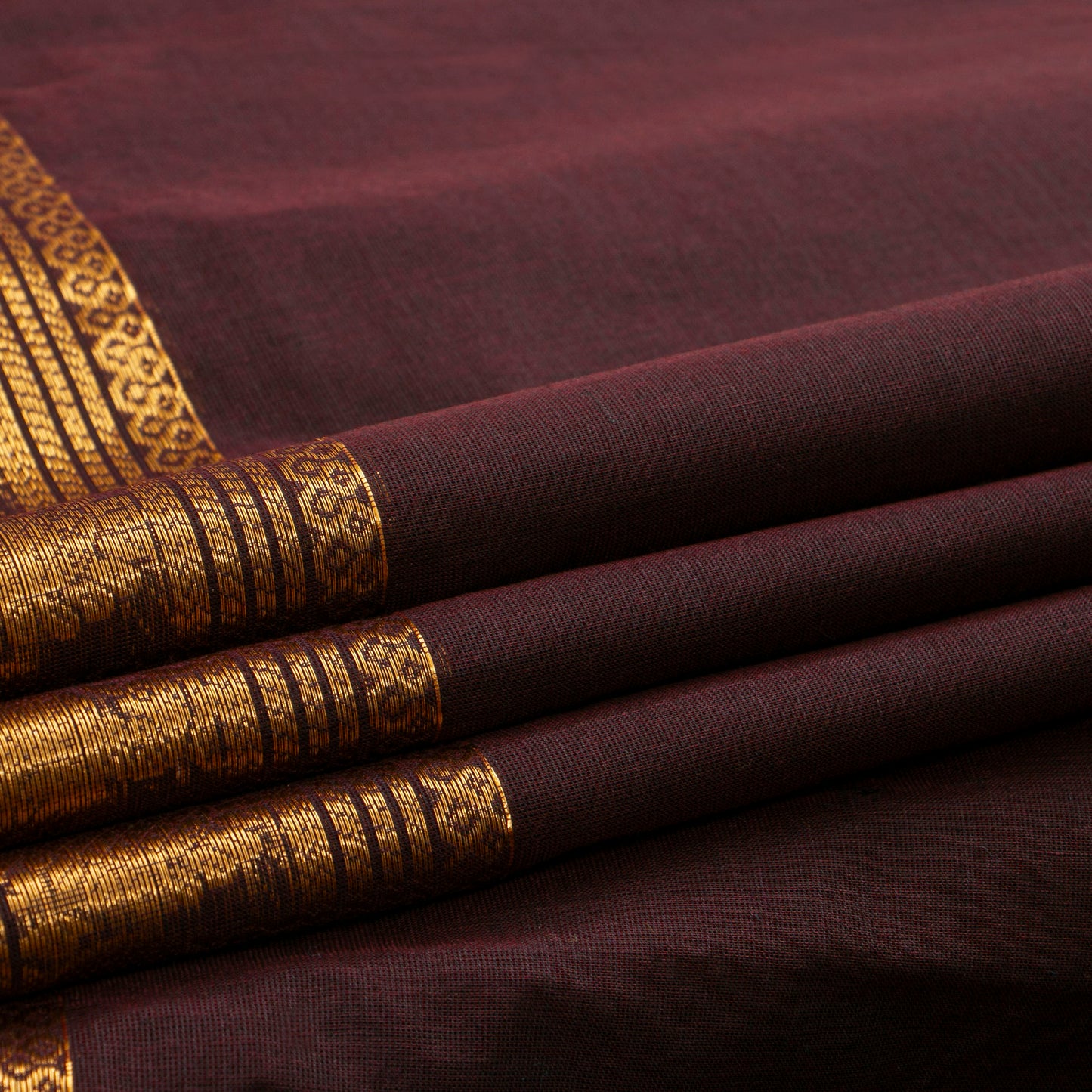 Maroon Kanchi Cotton Saree For Festive Wear PV MM KC 729