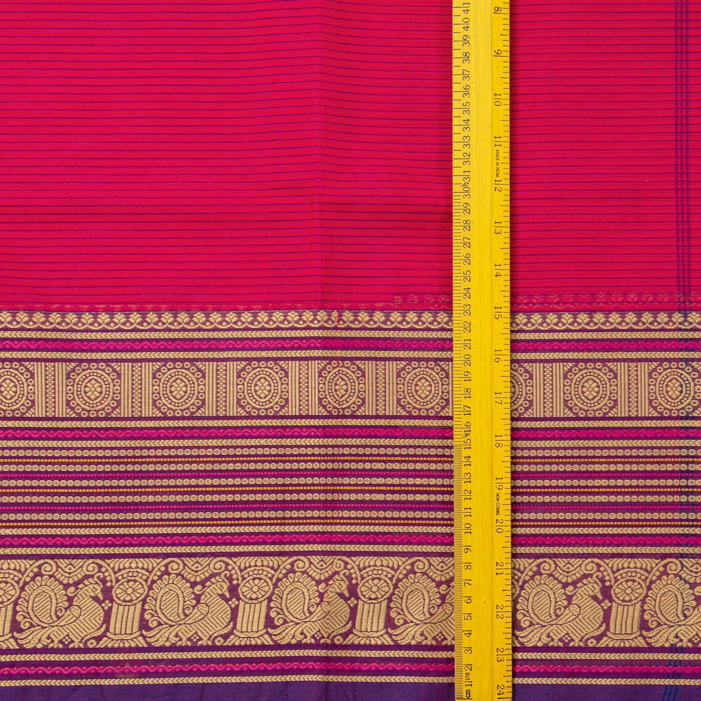 Pink Kanchi Cotton Saree For Festive Wear PV MM KC 711