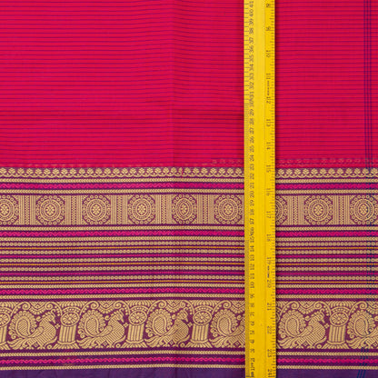 Pink Kanchi Cotton Saree For Festive Wear PV MM KC 711