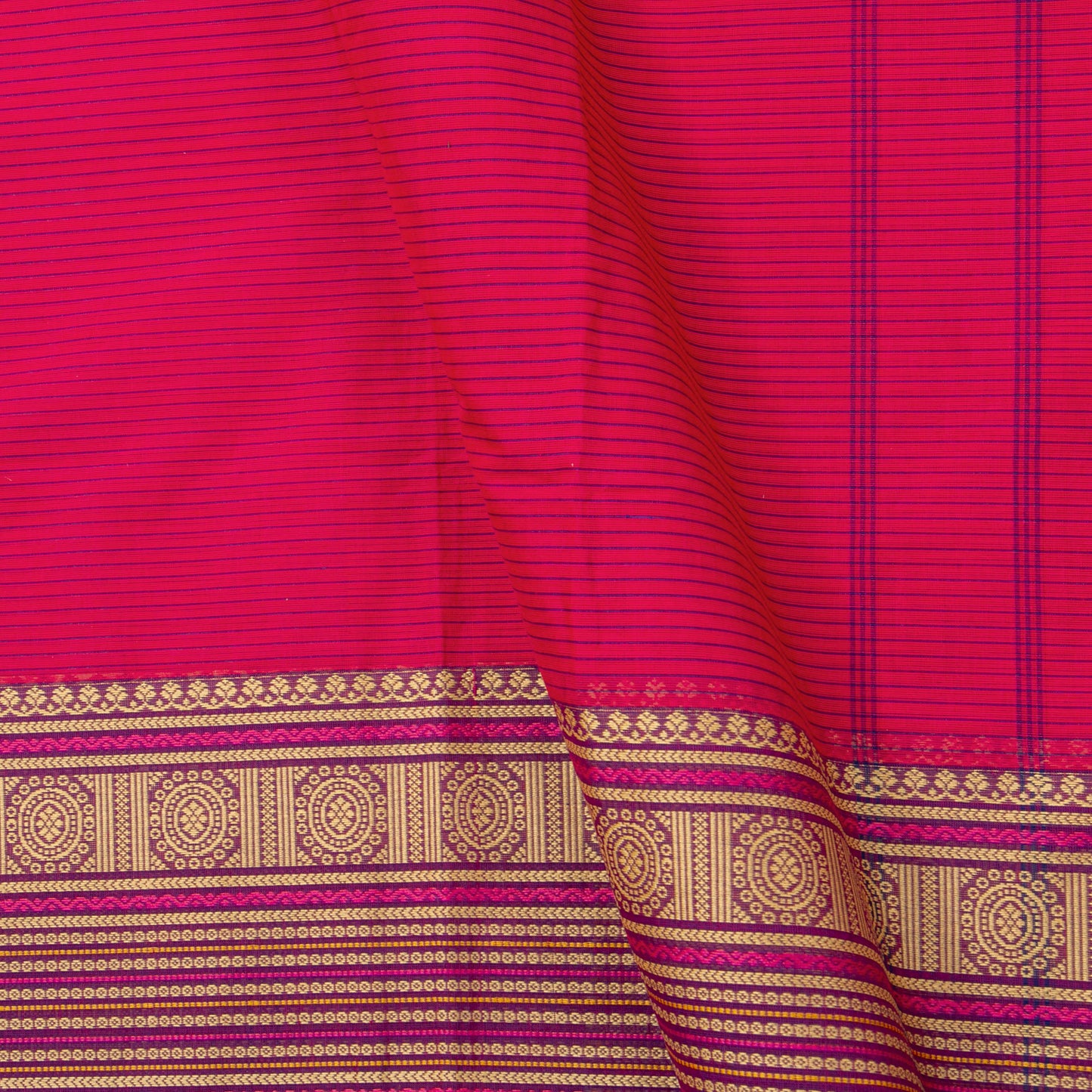 Pink Kanchi Cotton Saree For Festive Wear PV MM KC 711