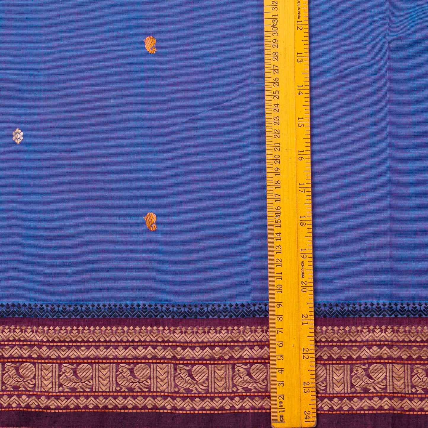 Blue And Magenta  Kanchi Cotton Saree For Festive Wear PV MM KC 794