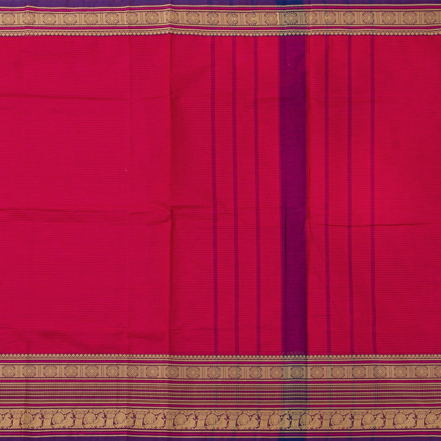 Pink Kanchi Cotton Saree For Festive Wear PV MM KC 711