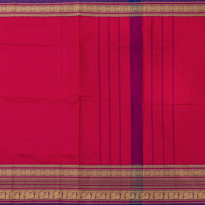 Pink Kanchi Cotton Saree For Festive Wear PV MM KC 711