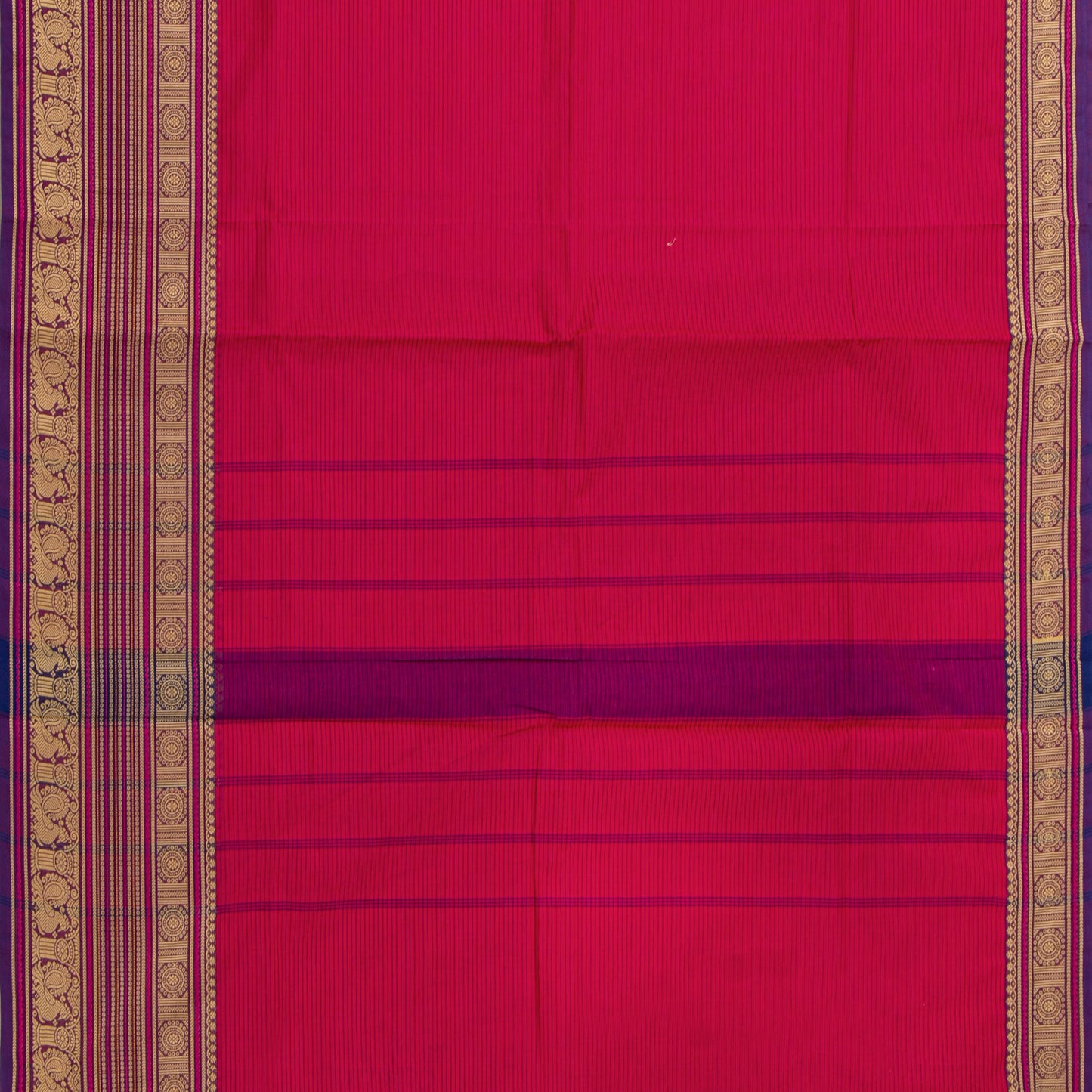 Pink Kanchi Cotton Saree For Festive Wear PV MM KC 711