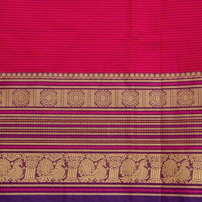 Pink Kanchi Cotton Saree For Festive Wear PV MM KC 711