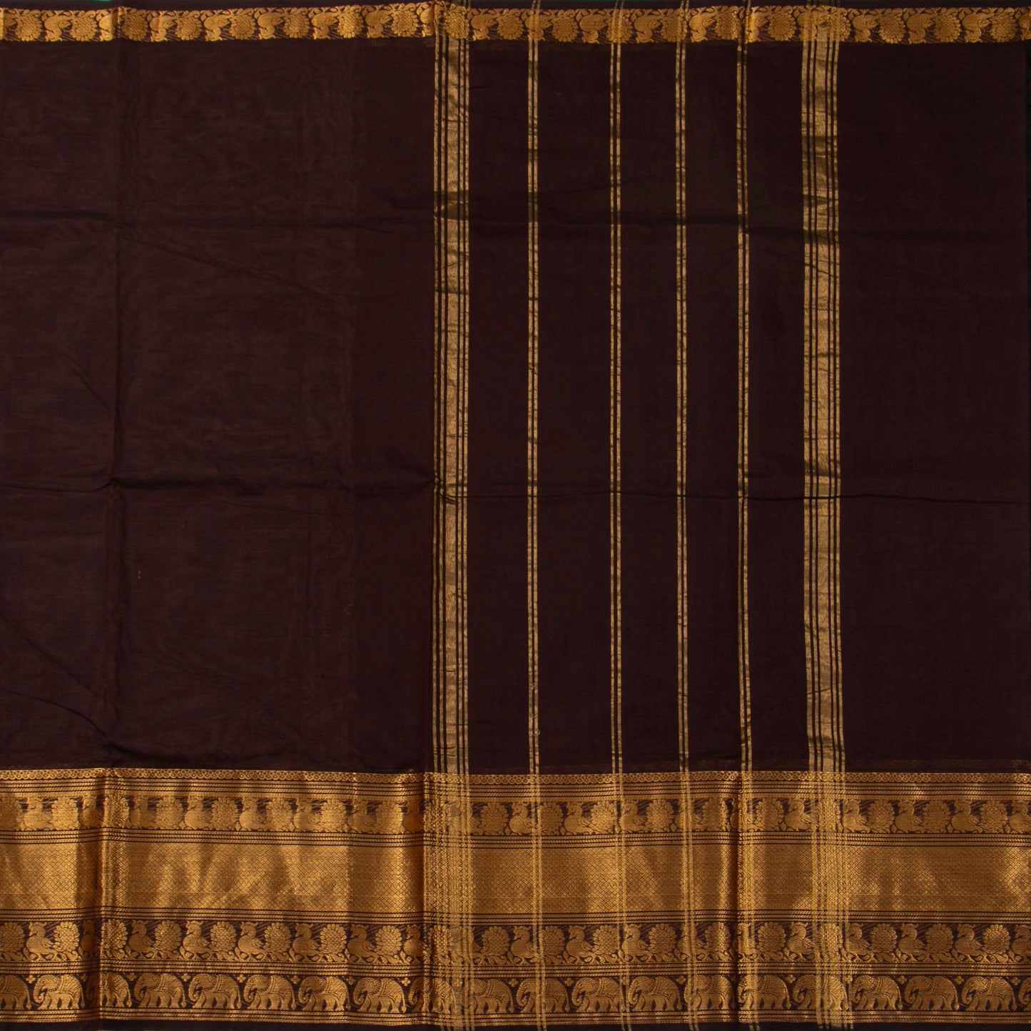 Maroon Kanchi Cotton Saree For Festive Wear PV MM KC 729