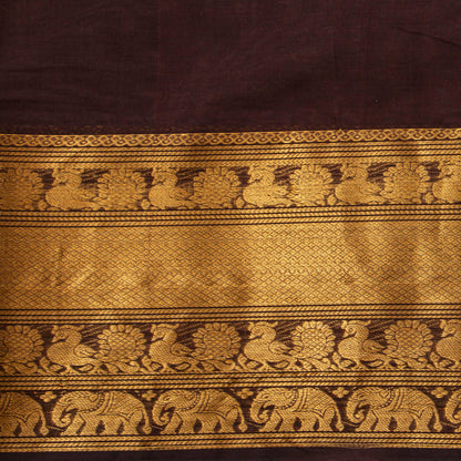Maroon Kanchi Cotton Saree For Festive Wear PV MM KC 729