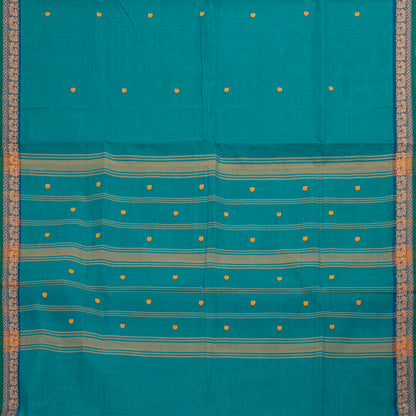 Teal Kanchi Cotton Saree For Festive Wear PV MM KC 826