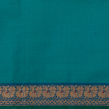 Teal Kanchi Cotton Saree For Festive Wear PV MM KC 826