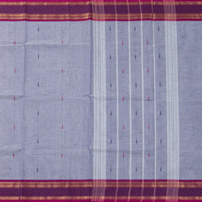 Lilac And Magenta Kanchi Cotton Saree For Festive Wear PV MM KC 839