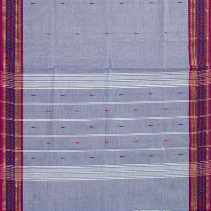 Lilac And Magenta Kanchi Cotton Saree For Festive Wear PV MM KC 839
