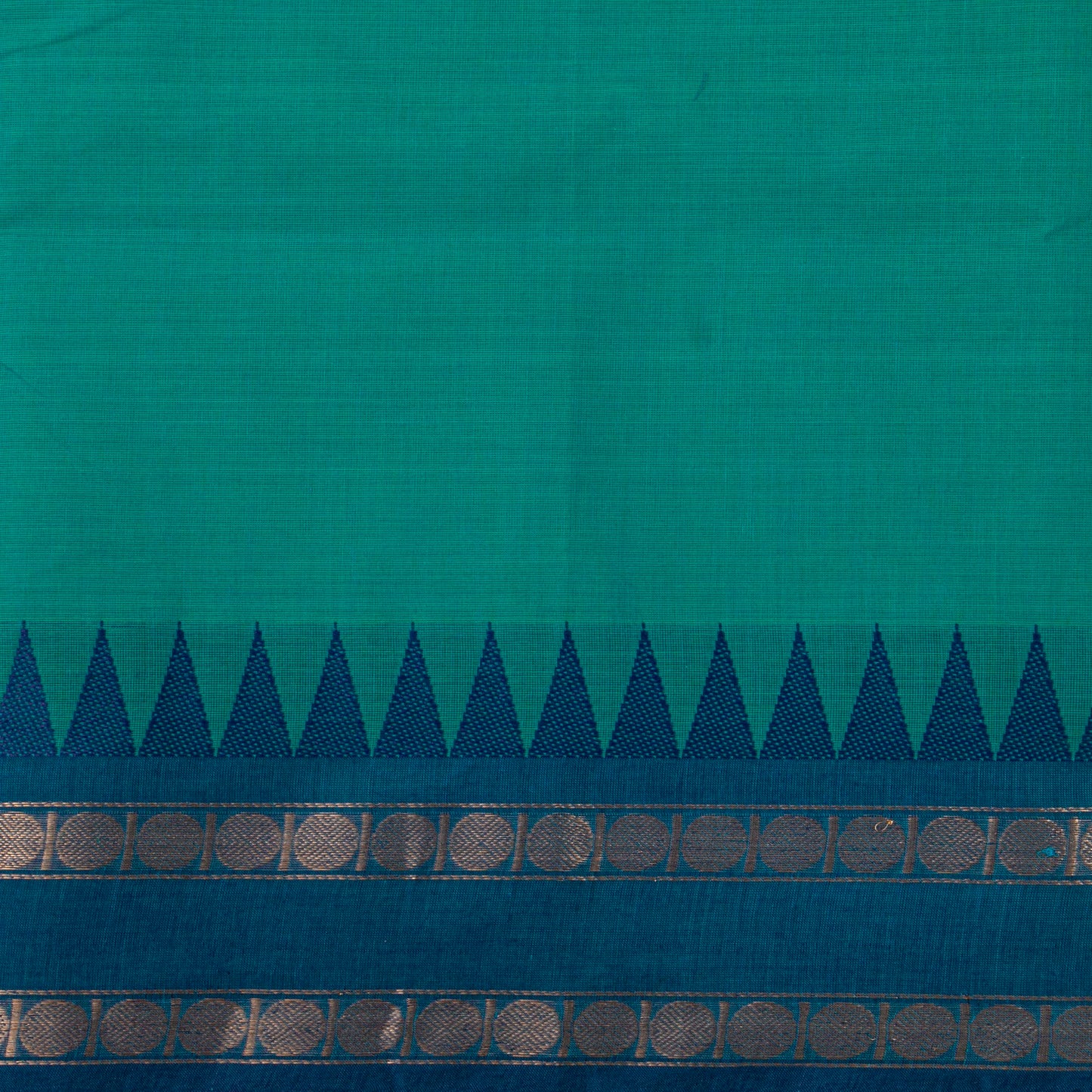 Teal And Blue Kanchi Cotton Saree For Festive Wear PV MM KC 779