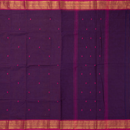 Wine And Pink Kanchi Cotton Saree For Festive Wear PV MM KC 790