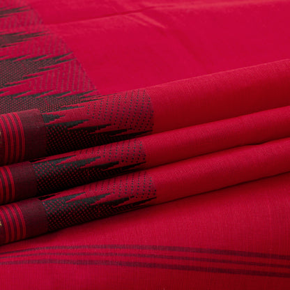 Red And Maroon Kanchi Cotton Saree For Festive Wear PV MM KC 333