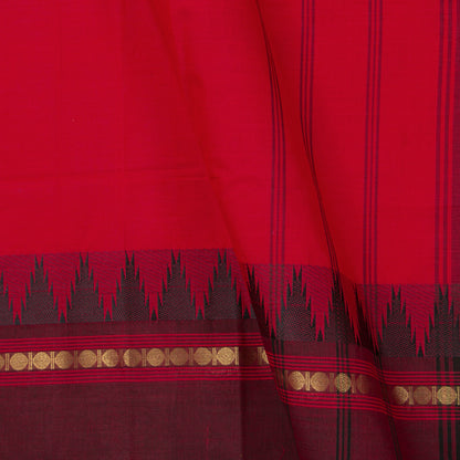 Red And Maroon Kanchi Cotton Saree For Festive Wear PV MM KC 333
