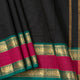 Black And Teal Kanchi Cotton Saree For Festive Wear PV MM KC 731