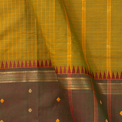 Green Kanchi Cotton Saree PV MM KC 270