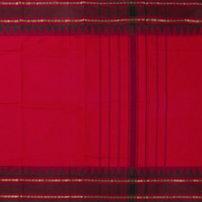 Red And Maroon Kanchi Cotton Saree For Festive Wear PV MM KC 333