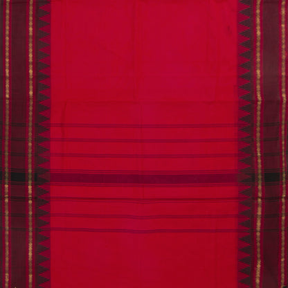 Red And Maroon Kanchi Cotton Saree For Festive Wear PV MM KC 333