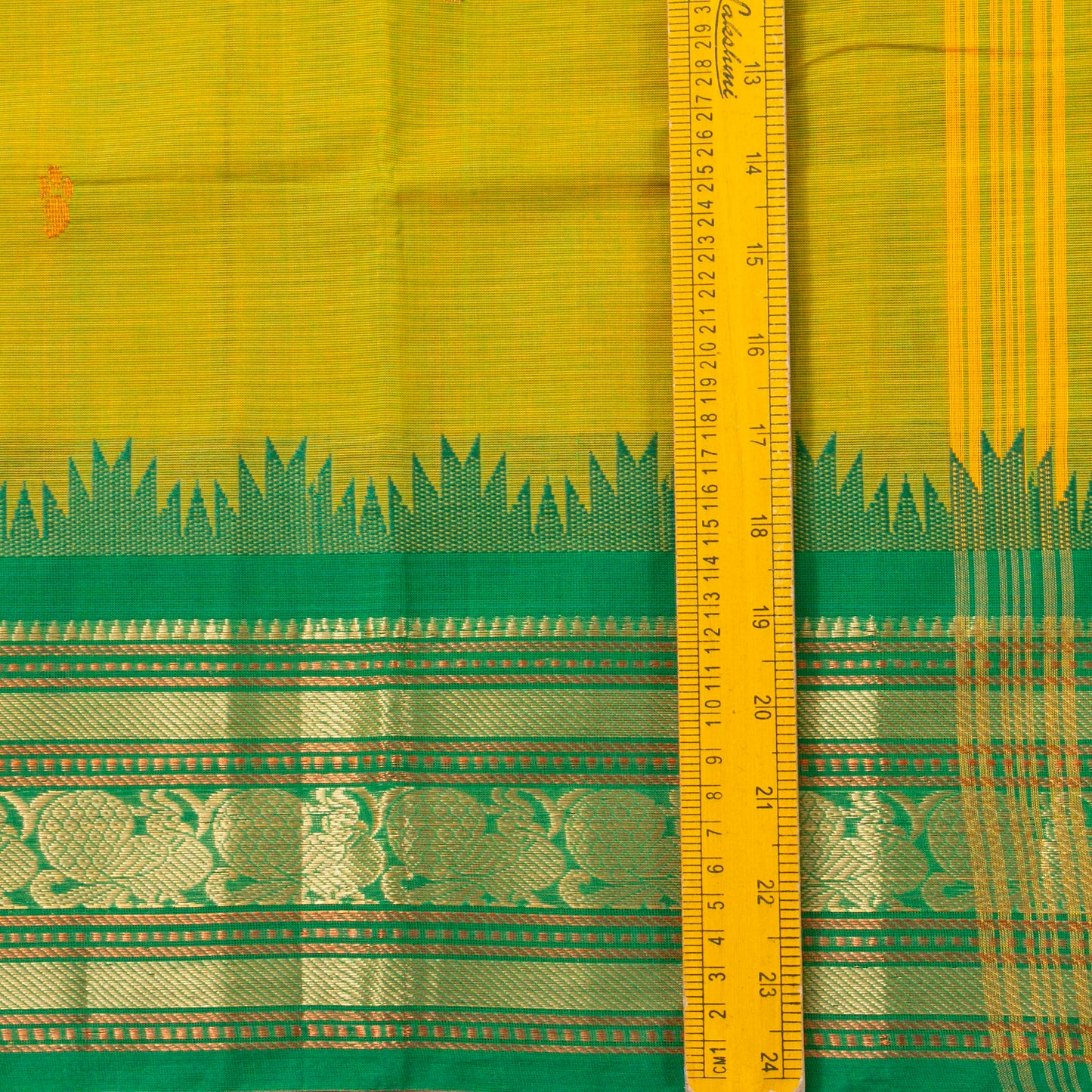 Green Kanchi Cotton Saree PV MM KC 229