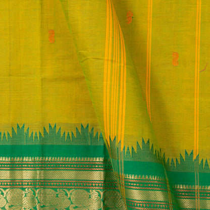 Green Kanchi Cotton Saree PV MM KC 229