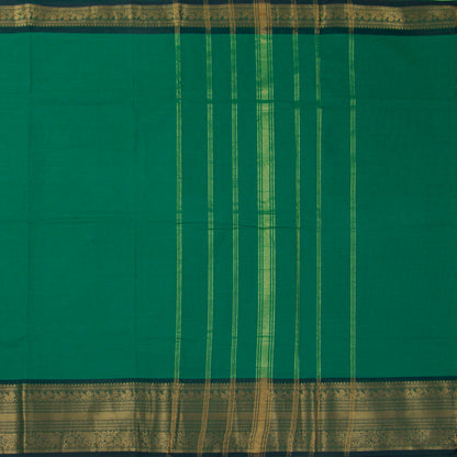 Green And Teal Kanchi Cotton Saree For Office Wear PV MM KC 355