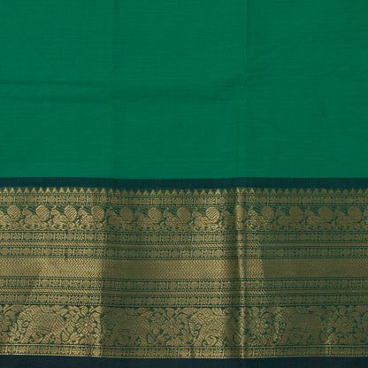 Green And Teal Kanchi Cotton Saree For Office Wear PV MM KC 355