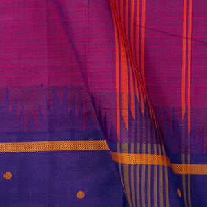 Magenta Kanchi Cotton Saree Ganga Jamuna Border PV MM KC 227