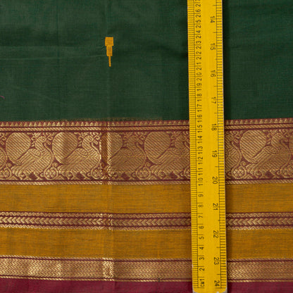 Green And Mustard Kanchi Cotton Saree PV MM KC 206