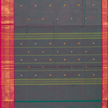 Grey And Pink Kanchi Cotton Saree For Festive Wear PV MM KC 766 - Cotton Saree - Panjavarnam PV MM KC 766