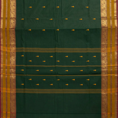 Green And Mustard Kanchi Cotton Saree PV MM KC 206