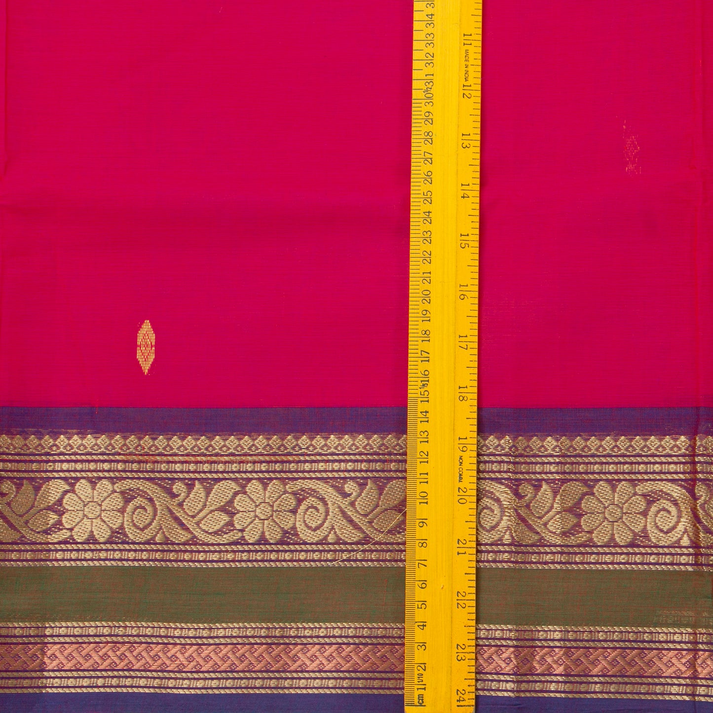 Pink And Purple Kanchi Cotton Saree For Festive Wear PV MM KC 595