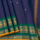 Blue And Green Kanchi Cotton Saree For Festive Wear PV MM KC 516