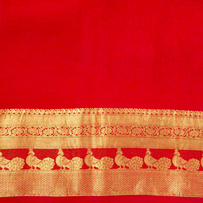 Ajantha Sculpture Themed Handpainted Kalamkari Kanchipuram Silk Saree For Office Wear PV SRK KK 113