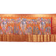 Maha Rasa Leela Themed Handpainted Kalamkari Kanchipuram Silk Saree in Orange And Red For Festive Wear PV SRK KK 112