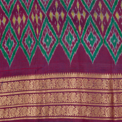 Radha And Krishna Themed Handpainted Kalamkari Kanchipuram Silk Saree For Festive Wear PV KAI IKS 103