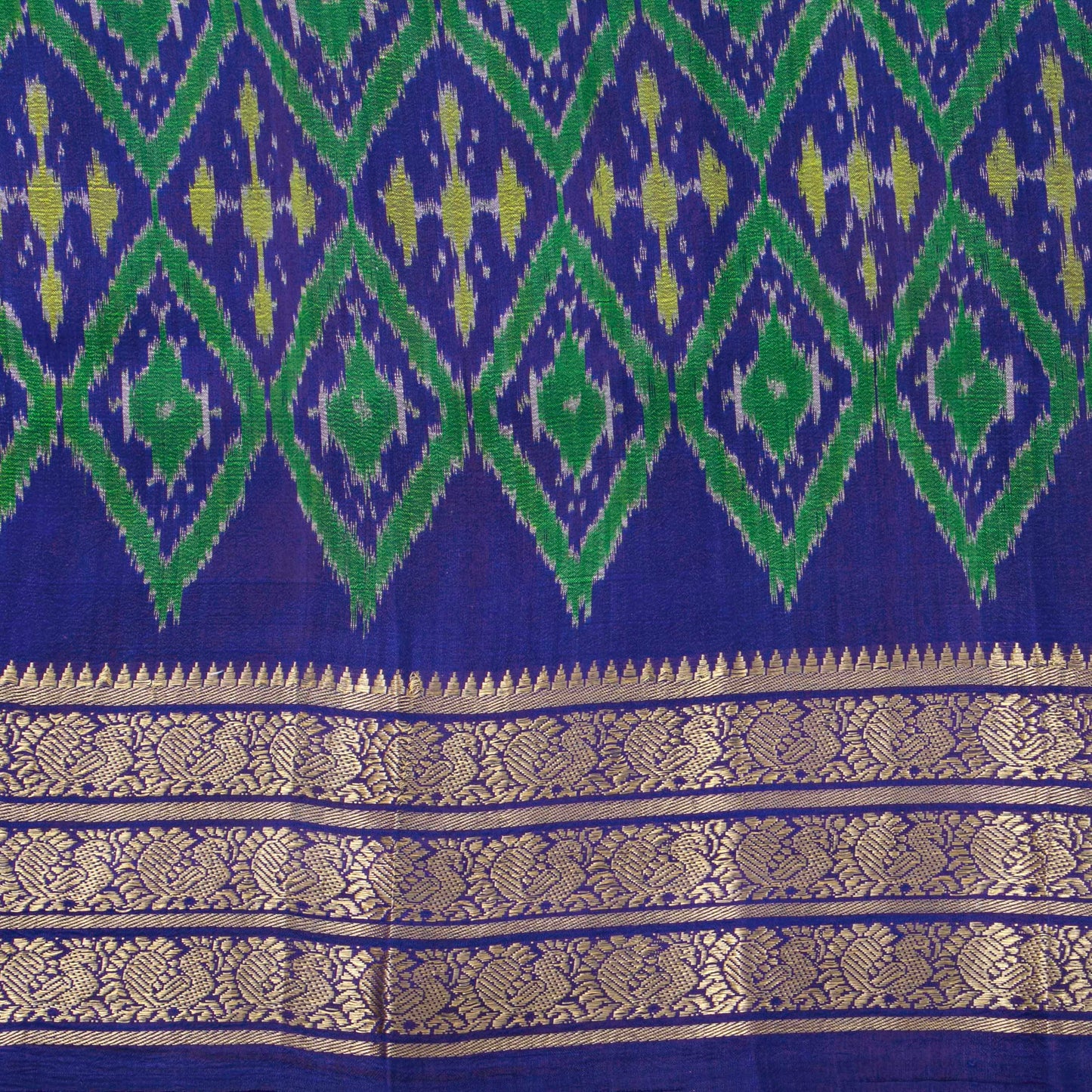 Maha Vishnu Themed Handpainted Kalamkari Kanchipuram Silk Saree For Festive Wear PV KAI IKS 104