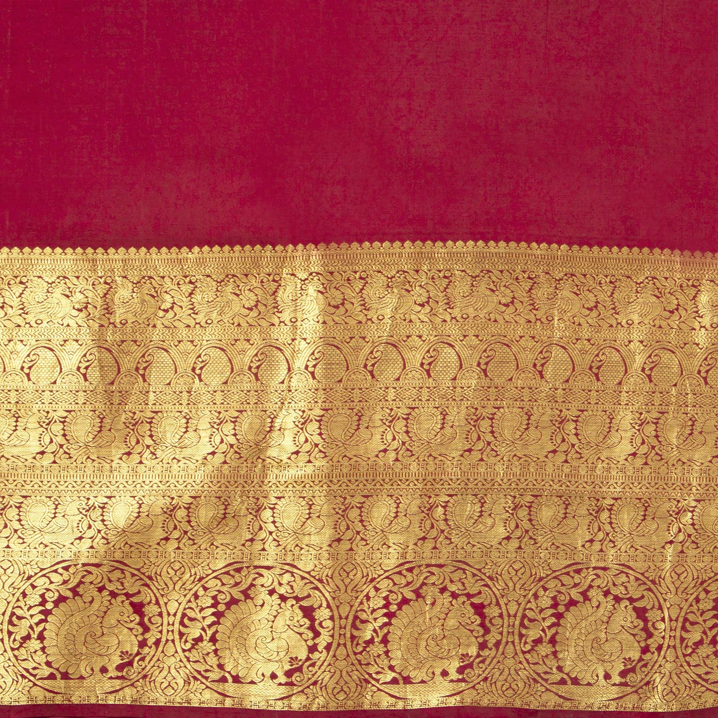 Ram Darbar Themed Handpainted Kalamkari Kanchipuram Silk Saree PV KAI KK 101