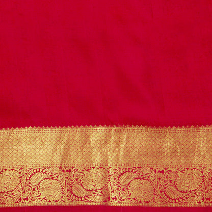 Krishna And Radha In Kunjavan Leela Handpainted Kalamkari Kanchipuram Silk Saree For Festive Wear PV KAI KK 103 - Kalamkari Silk - Panjavarnam PV KAI KK 103