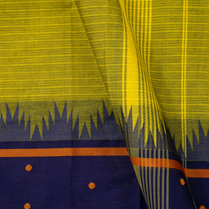 Green Kanchi Cotton Saree Ganga Jamuna Border PV MM KC 200
