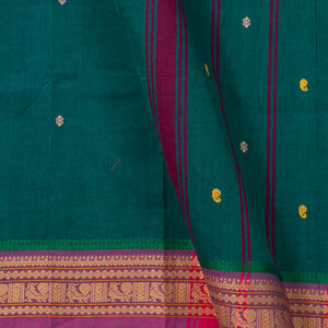 Green And Pink Kanchi Cotton Saree PV MM KC 177
