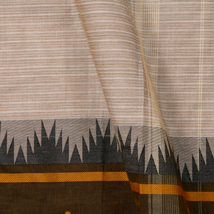 Beige Kanchi Cotton Saree Ganga Jamuna Border PV MM KC 220