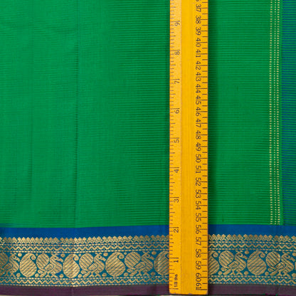 Verdant Green And Teal Blue Kanchipuram Silk Saree For Festive Wear PV J 744