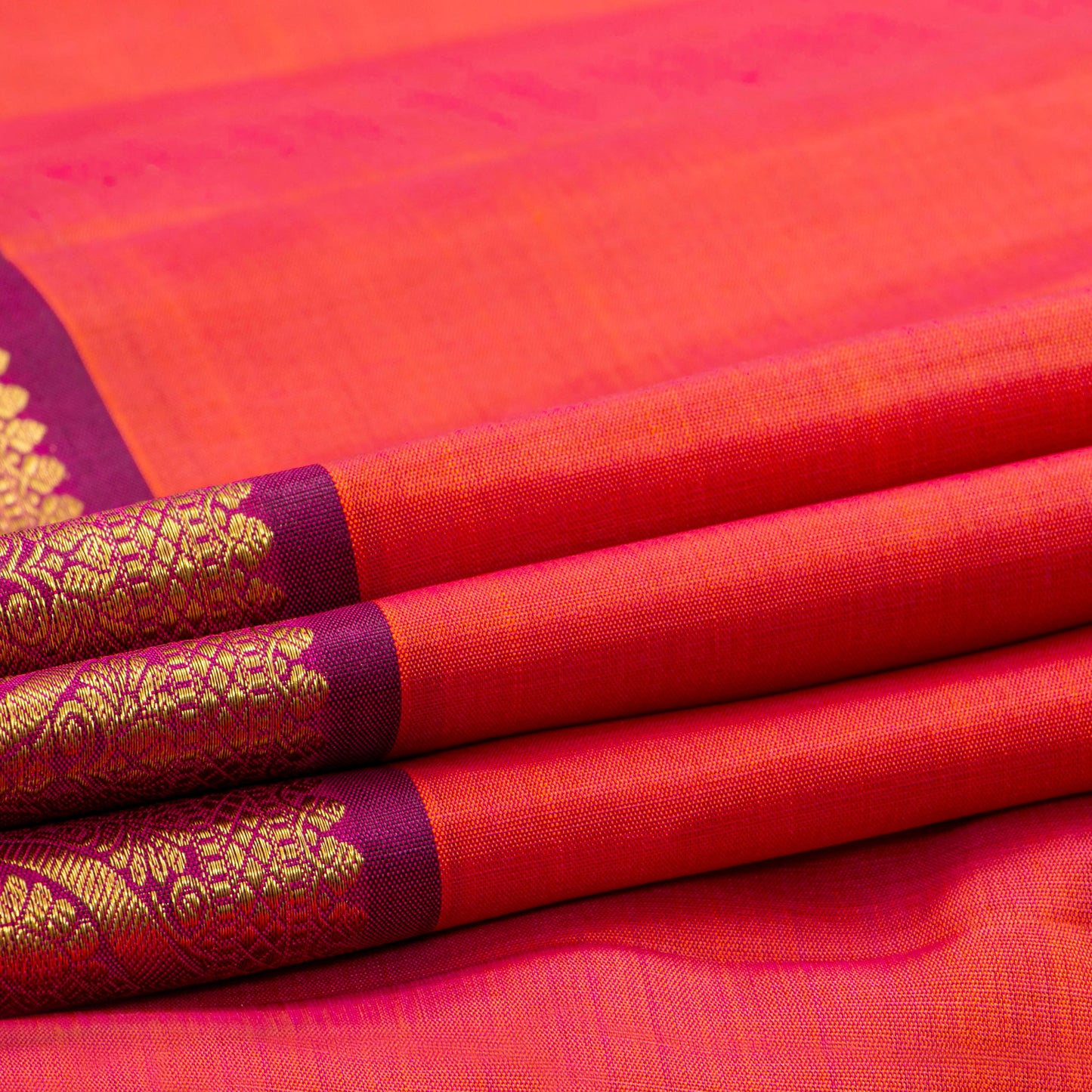 Casandra And Magenta Kanchipuram Silk Saree For Festive Wear PV J 1833