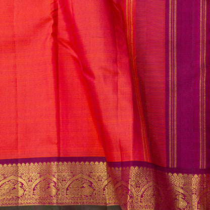 Casandra And Magenta Kanchipuram Silk Saree For Festive Wear PV J 1833