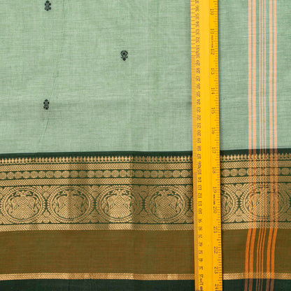 Green Kanchi Cotton Saree For Festive Wear PV MM KC 525