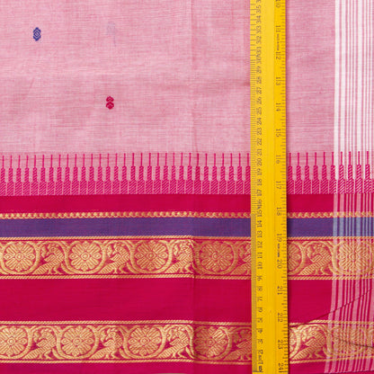 Pink Kanchi Cotton Saree For Festive Wear PV MM KC 527